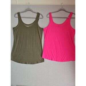 No Boundaries Women's Green And Pink Cami Tank Tops Size XXL